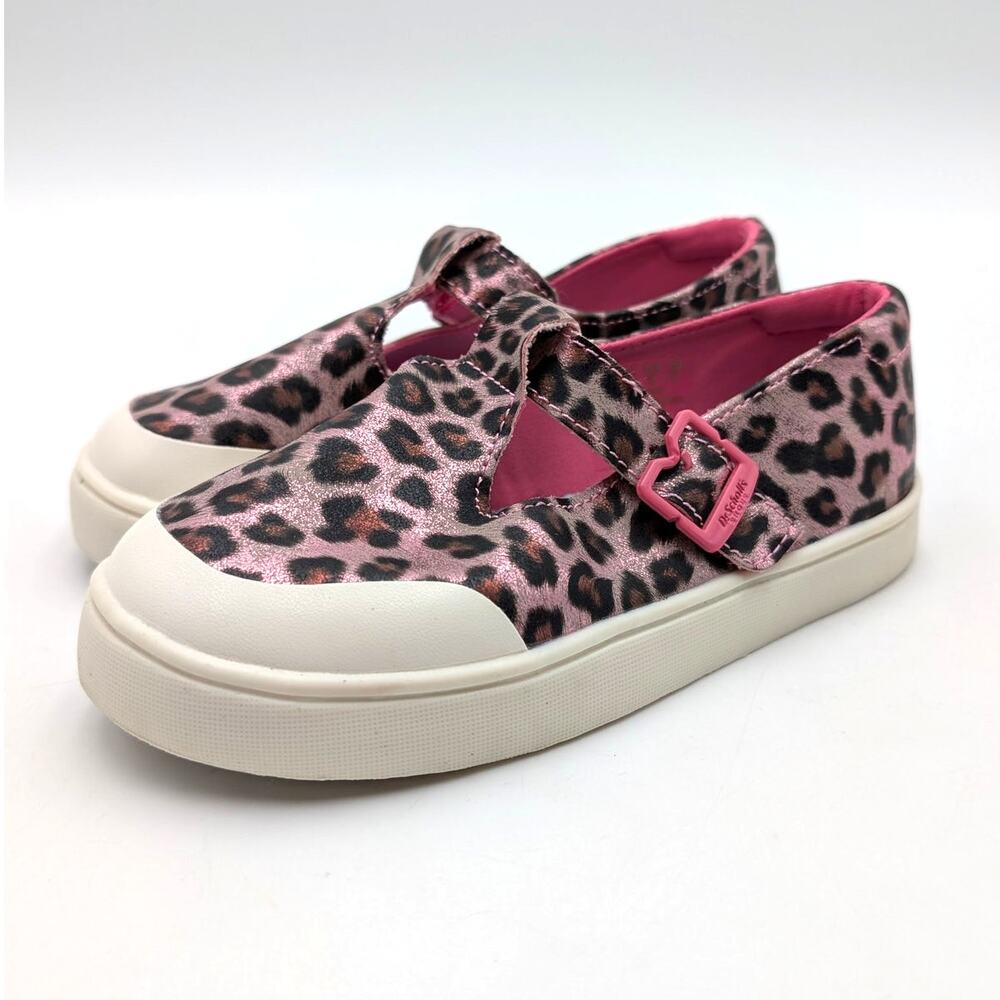 Dr. Scholl's Madison MJ Mary Jane Sneaker Shoes Kids Pink/Leopard Sz US11M EU28
